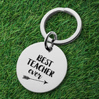 Stainless Steel Teacher Keychain Polished Silver Arrow Design 4
