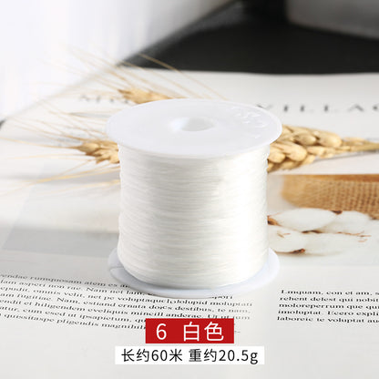 Flat Elastic Thread Cord 1mm Spandex Crystal Shine 60m Roll 5