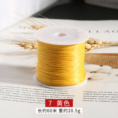 Flat Elastic Thread Cord 1mm Spandex Crystal Shine 60m Roll 7