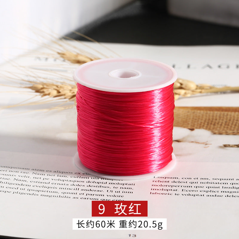 Flat Elastic Thread Cord 1mm Spandex Crystal Shine 60m Roll 13