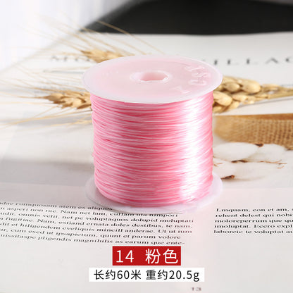 Flat Elastic Thread Cord 1mm Spandex Crystal Shine 60m Roll 8