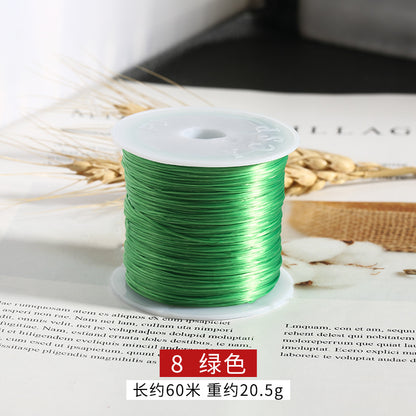 Flat Elastic Thread Cord 1mm Spandex Crystal Shine 60m Roll 12