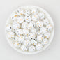Colorful Pattern 15mm Silicone Round Beads 50pcs 4