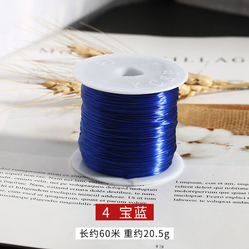 Flat Elastic Thread Cord 1mm Spandex Crystal Shine 60m Roll 11