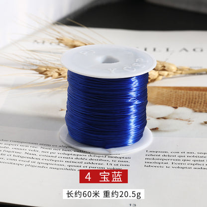 Flat Elastic Thread Cord 1mm Spandex Crystal Shine 60m Roll 11