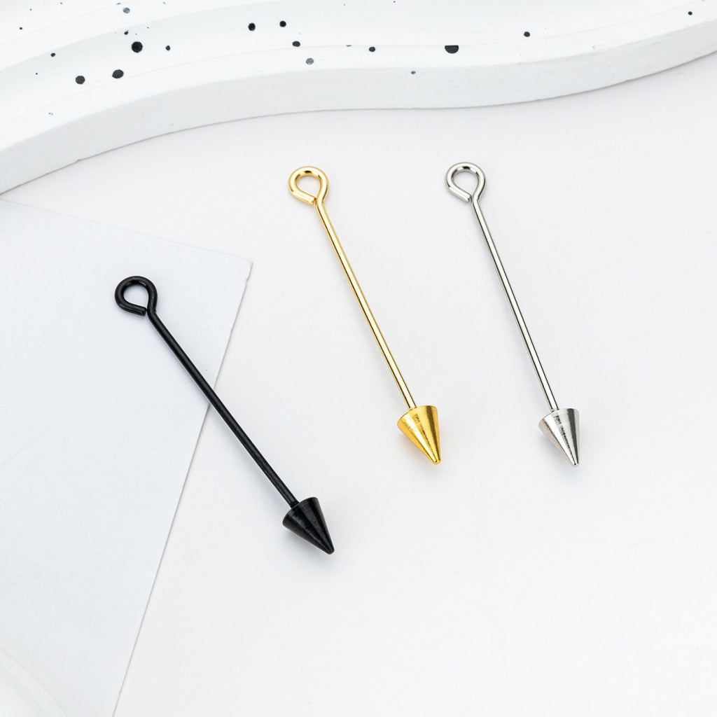 Beadable Metal Eyepins Detachable