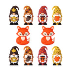 3D Autumn Gnome and Fox Silicone Focal Beads Fall Theme 20pcs 5