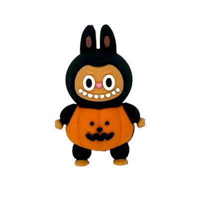 Silicone 3D Focal Beads Pumpkin Bunny Smiling Face Multi Color 20Pcs 10