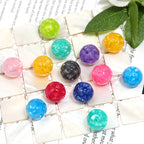 Moon Crater Resin Round Beads 16mm 50pcs