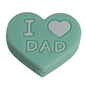 Love Heart Silicone Beads Printed Design 20pcs 12