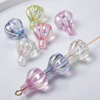 High Transparency UV Plating Hot Air Balloon Acrylic Beads 25-30mm 10pcs