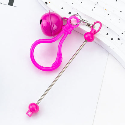 Beadable Bar Keychains With Bells