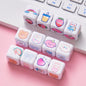 Cartoon Square Acrylic Beads 12mm Printed 5pcs 10