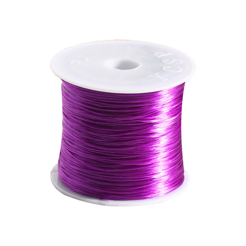 Flat Elastic Thread Cord 1mm Spandex Crystal Shine 60m Roll 2