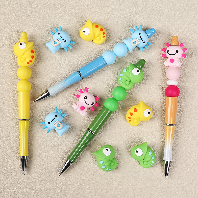 Silicone 3D Focal Beads Reptile Salamander Chameleon Expressive Eyes 20pcs 6