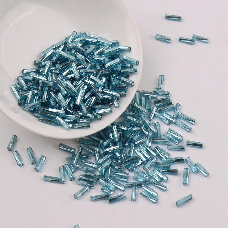 Plating Metallic Color Twisted Bugle Glass Beads 6mm 2500pcs 27
