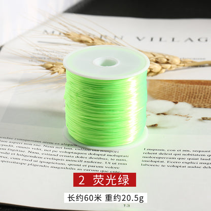 Flat Elastic Thread Cord 1mm Spandex Crystal Shine 60m Roll 17