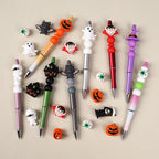Silicone 3D Focal Beads Halloween Pumpkin Ghost Haunted House 20pcs 7