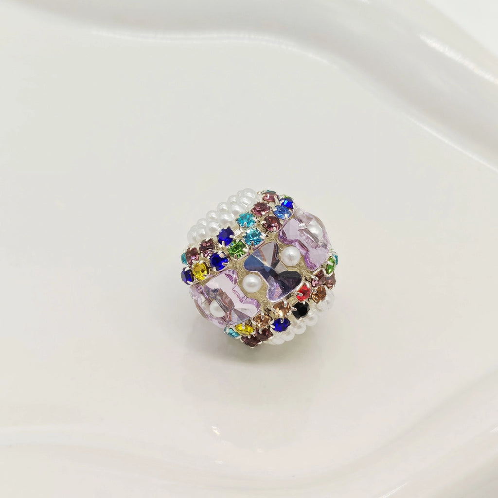 Full Rhinestone Bubblegum Rhinestone Beads 18mm Glam 4pcs 6