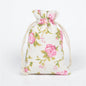 Cotton Linen Drawstring Pouches 10x14cm Animal and Botanical Prints 2pcs 27