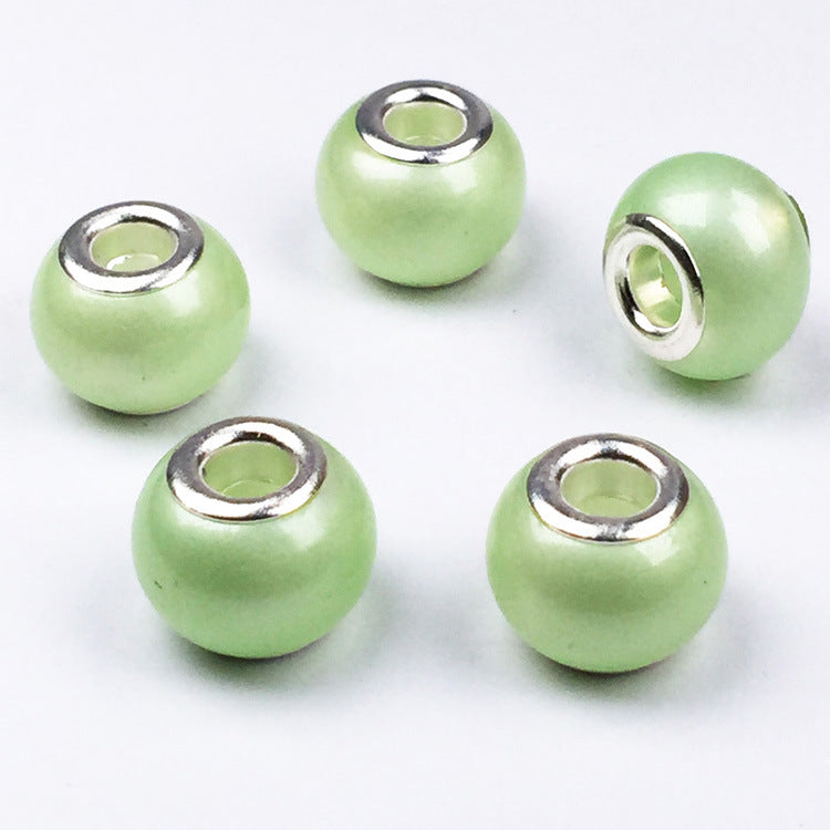 Glass Round Spacer Beads 10*15mm Large Hole 100pcs 10