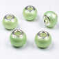 Glass Round Spacer Beads 10*15mm Large Hole 100pcs 10