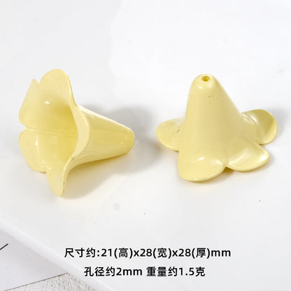 Bellflower Shaped Acrylic Beads 12x17x17mm and 21x28x28mm 50pcs 15