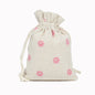 Cotton Linen Drawstring Pouches 10x14cm Animal and Botanical Prints 2pcs 7
