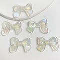 Glow Bowknot Acrylic Beads 24x32mm Iridescent Light In The Dark 10pcs 6