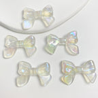 Glow Bowknot Acrylic Beads 24x32mm Iridescent Light In The Dark 10pcs 6