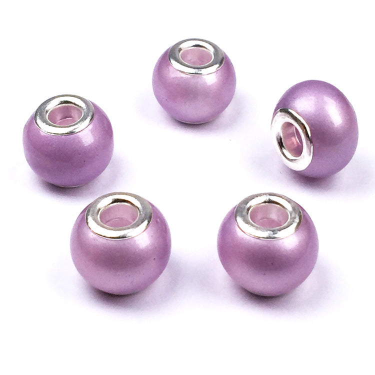 Glass Round Spacer Beads 10*15mm Large Hole 100pcs 25
