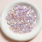 Transparent Heart Acrylic Beads 17x19mm Pastel Iridescent 10pcs 5