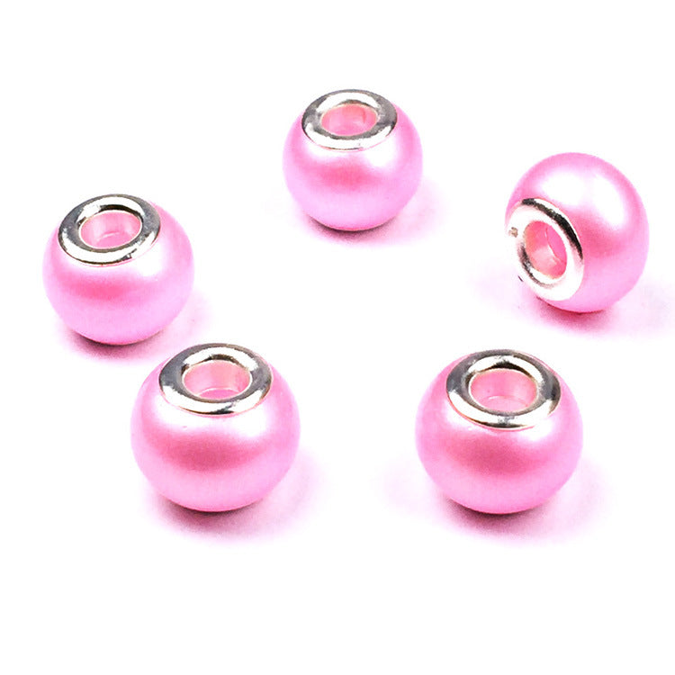 Glass Round Spacer Beads 10*15mm Large Hole 100pcs 6