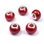 Glass Round Spacer Beads 10*15mm Large Hole 100pcs 9