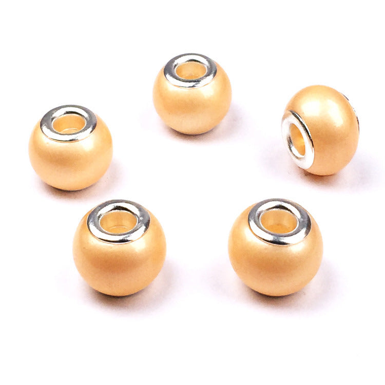 Glass Round Spacer Beads 10*15mm Large Hole 100pcs 13