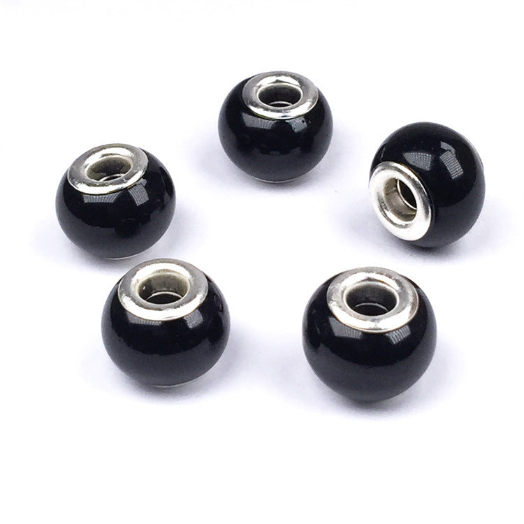 Glass Round Spacer Beads 10*15mm Large Hole 100pcs 11