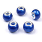 Glass Round Spacer Beads 10*15mm Large Hole 100pcs 19
