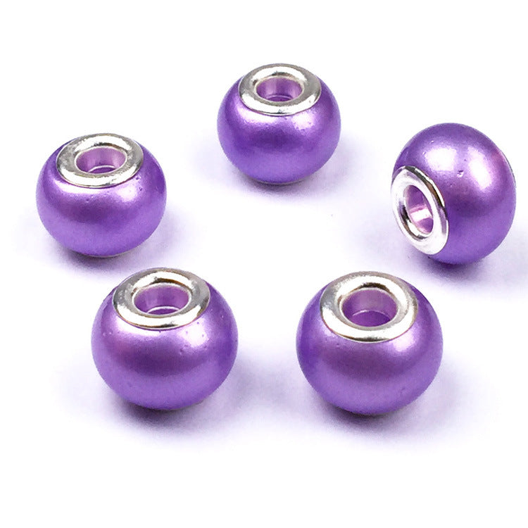 Glass Round Spacer Beads 10*15mm Large Hole 100pcs 24