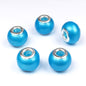 Glass Round Spacer Beads 10*15mm Large Hole 100pcs 18