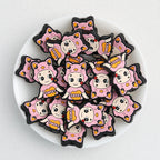 Colorful Animal Character Silicone Focal Beads 20pcs