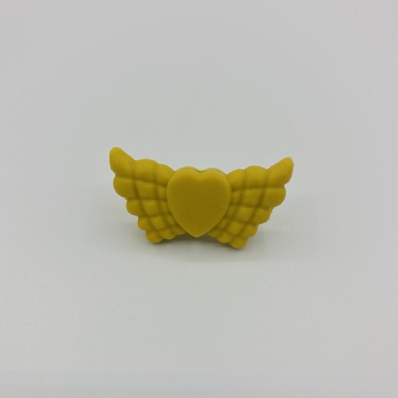 Wing Silicone Beads Mixed Colors 20pcs 14