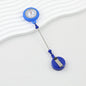 Beadable Retractable Badge Reel Watch Glow In The Dark Silicone Case Easy Pull Buckle - Dark blue