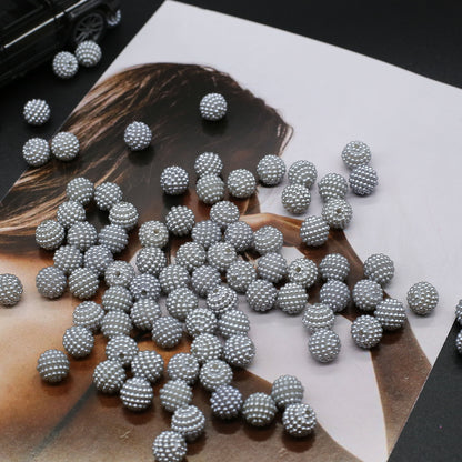 Opaque Bubblegum Beads 20mm Imitation Pearl Waxberry Textured 200pcs 8