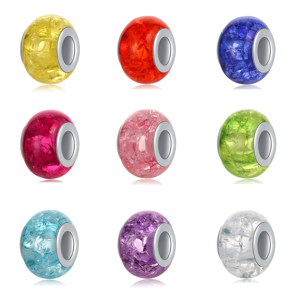 Resin Spacer Beads 9 14mm Imitation Crackle 40pcs