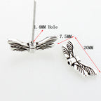 Angel Wings Metal Beads Antique Silver Tone 20pcs 2