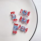Hand Painted Wave Point Candy Acrylic Beads 14mm 5pcs 7