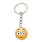 Metal Smiley Face Keychain Cheeky Wink Tongue Out Emoji Zinc Alloy 12