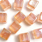 Colorful UV Finish Cube Acrylic Beads 14mm Pastel Glow 50pcs 12