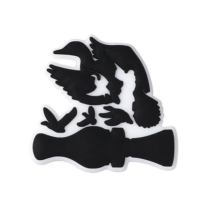 Silicone Focal Beads Hunting Season Black and White Wildlife Silhouettes 20pcs 13