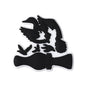 Silicone Focal Beads Hunting Season Black and White Wildlife Silhouettes 20pcs 13